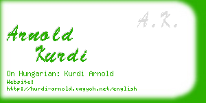 arnold kurdi business card